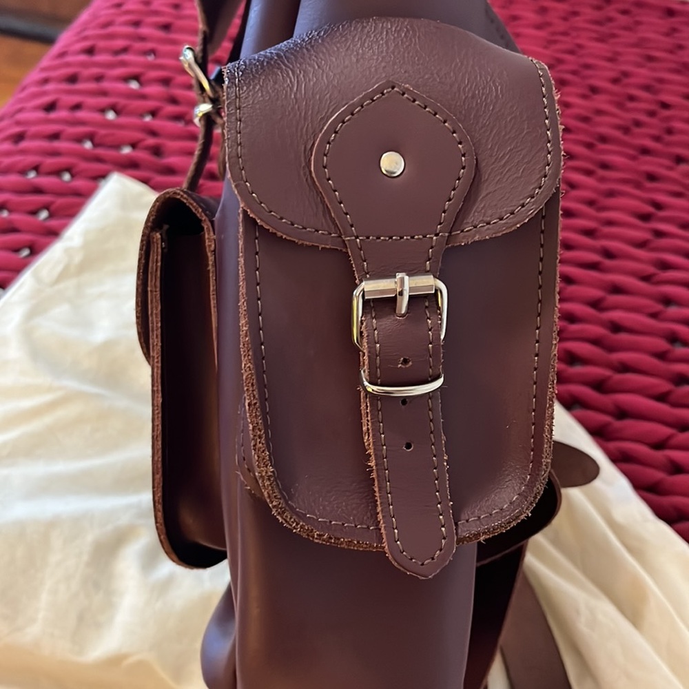 Grafea Wine Colored Leather Backpack - image 6